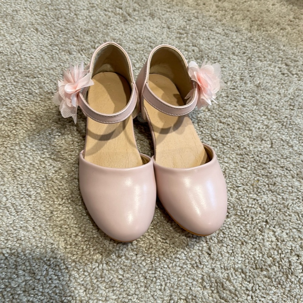 Cute little girl pink shoes